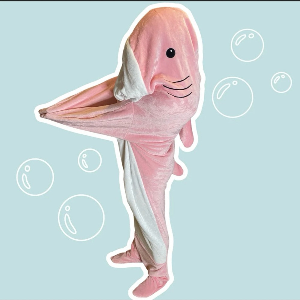 Pink and White Shark Costume/lounger
